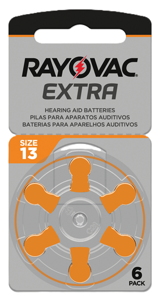 Pilha auditiva Rayovac Extra tamanho 13