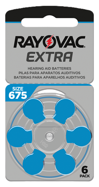 Pilha auditiva Rayovac Extra tamanho 675
